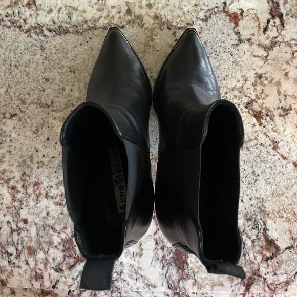 Acne Studios Jemma PointyToe Black Leather Stiletto Heel Bootie - Size 38 (US 8) - Picture 14 of 16